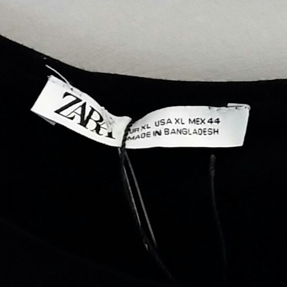 Zara XL undershirt cotton black nwt - Picture 2 of 6